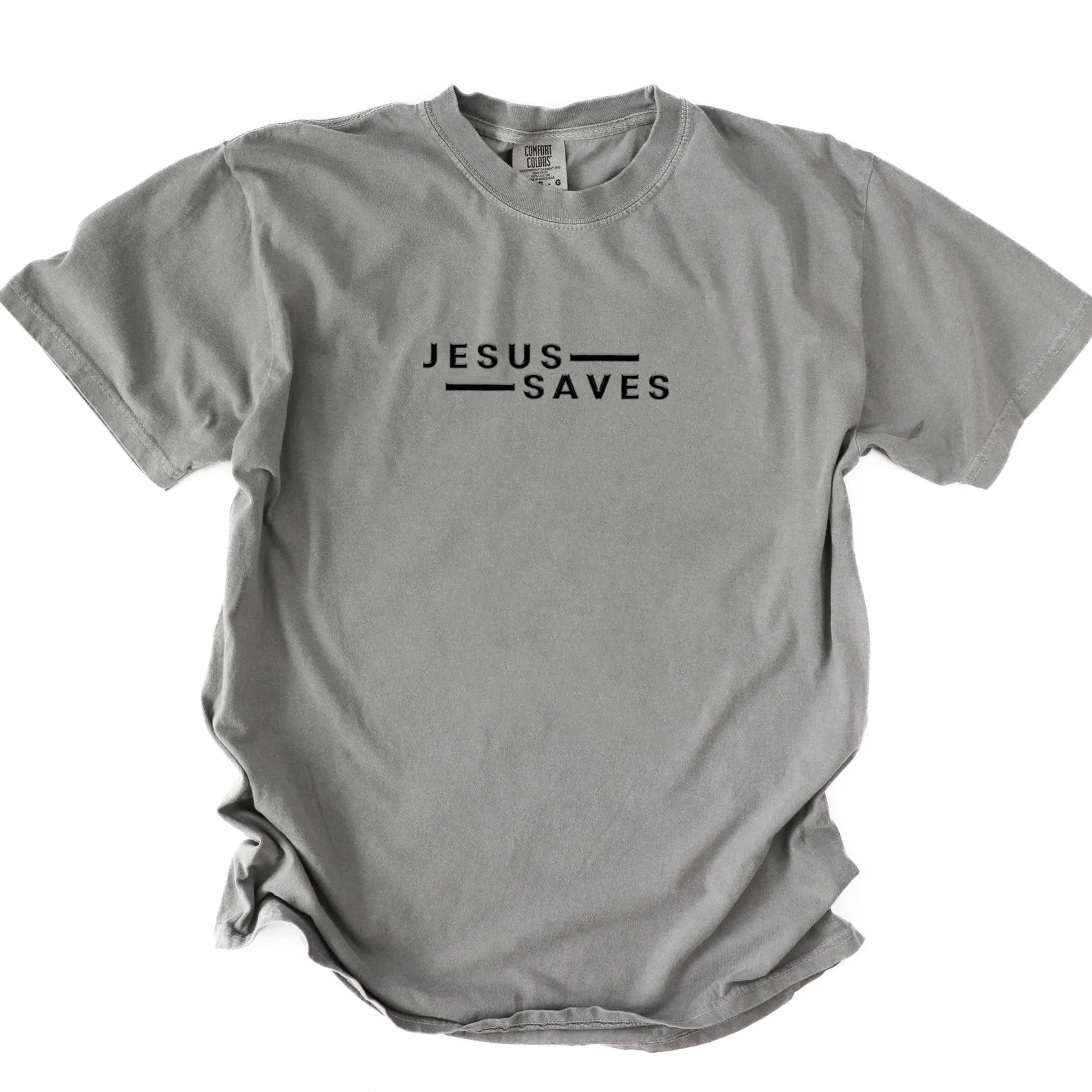 JESUS SAVES UNISEX TEE (PUFFED DESIGN) - Image 3