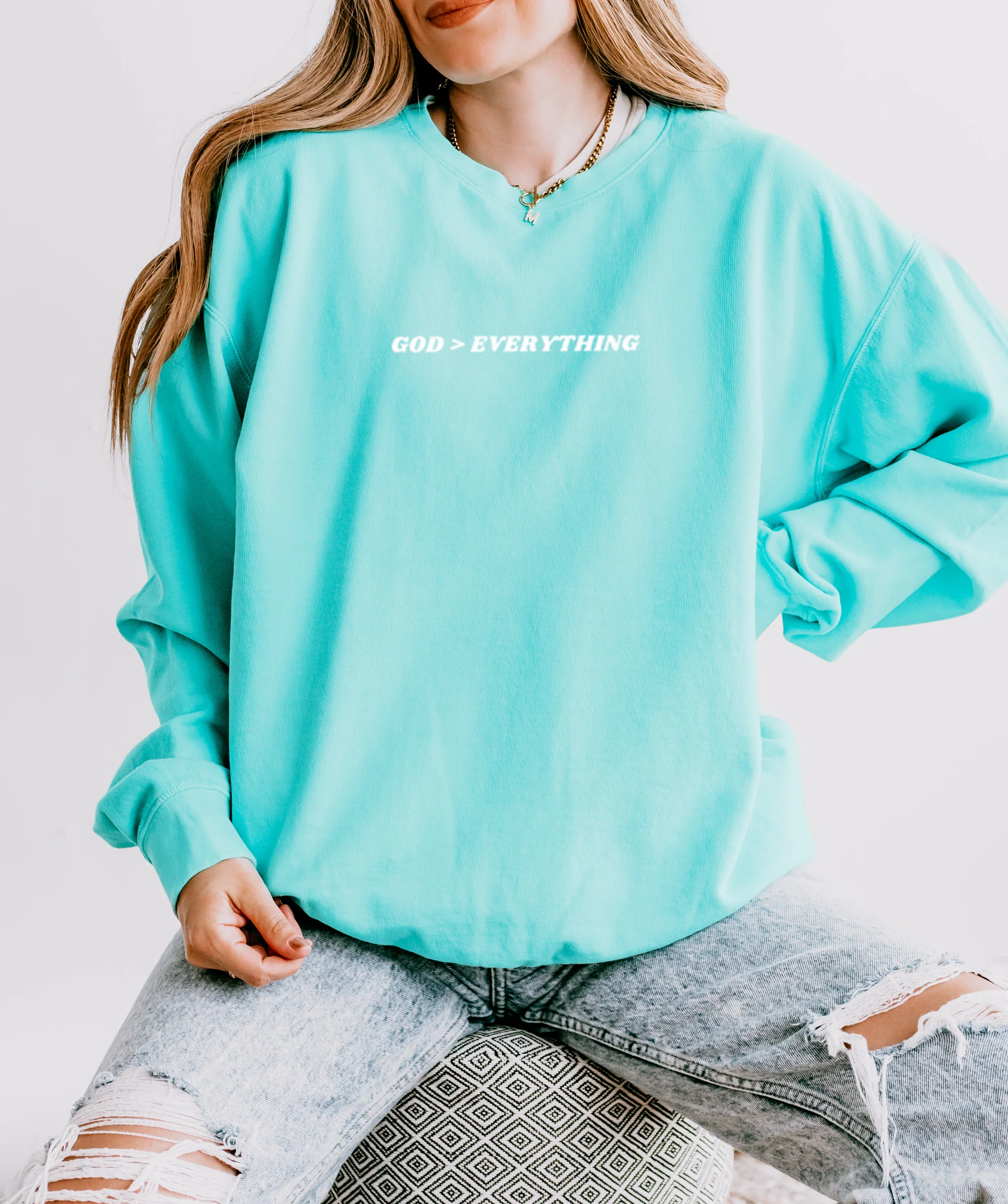 GOD IS GREATER THAN EVERYTHING UNISEX SWEATSHIRT - Image 3