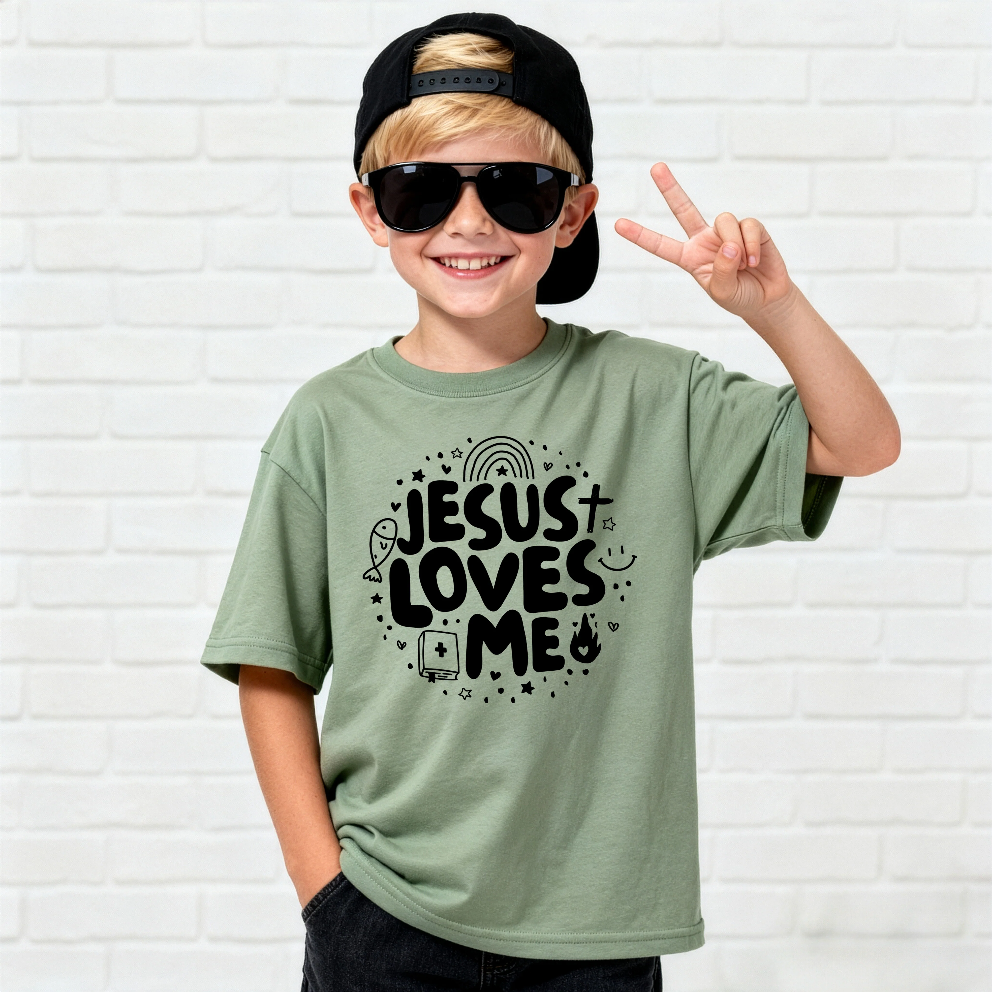 JESUS LOVES ME TODDLER TEE - Image 2