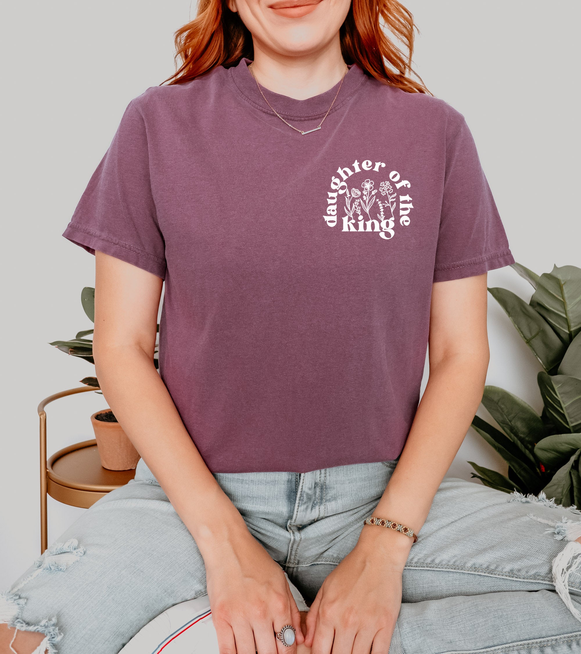 DAUGHTER OF THE KING POCKET DESIGN UNISEX TEE - Image 4
